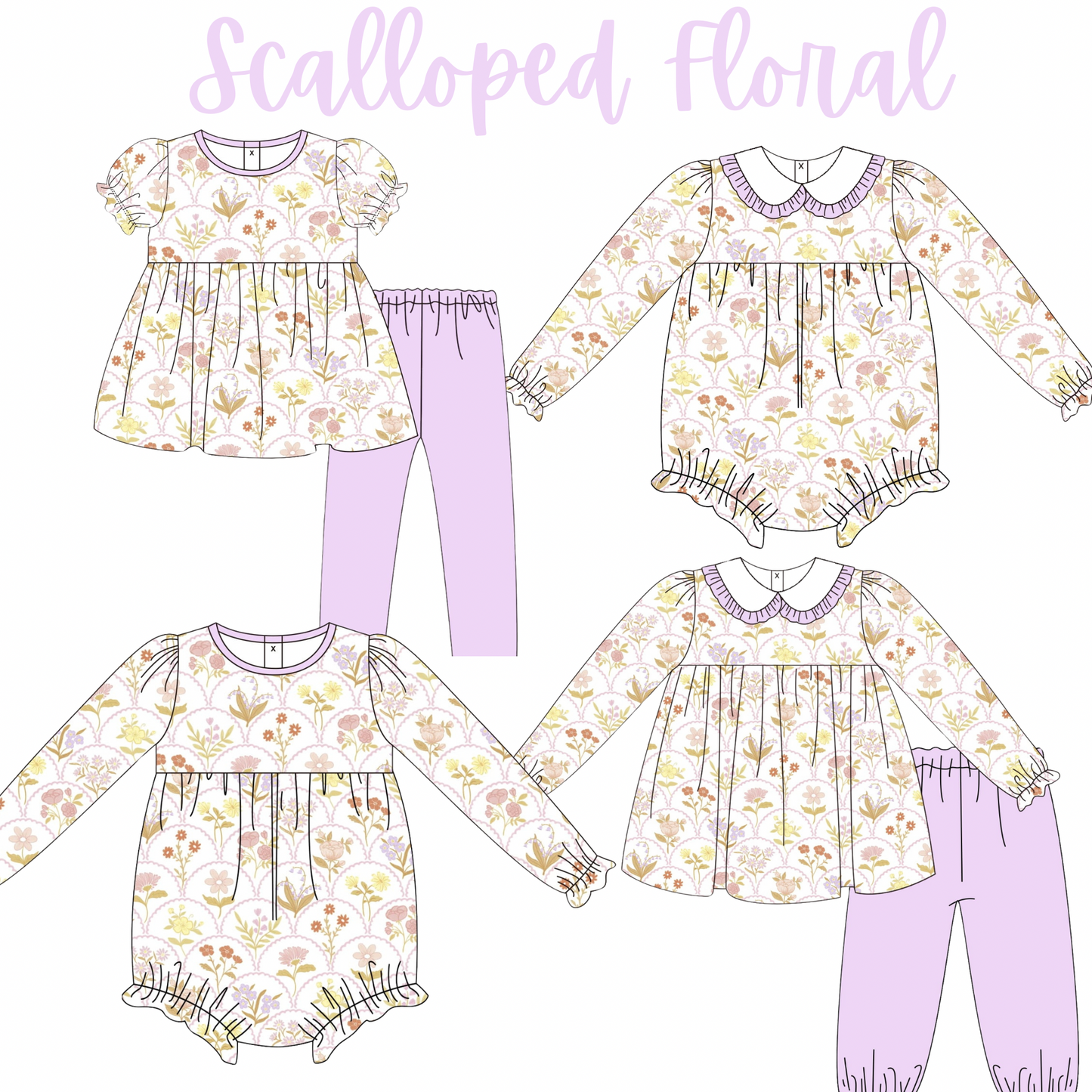 Scalloped Floral-September ETA