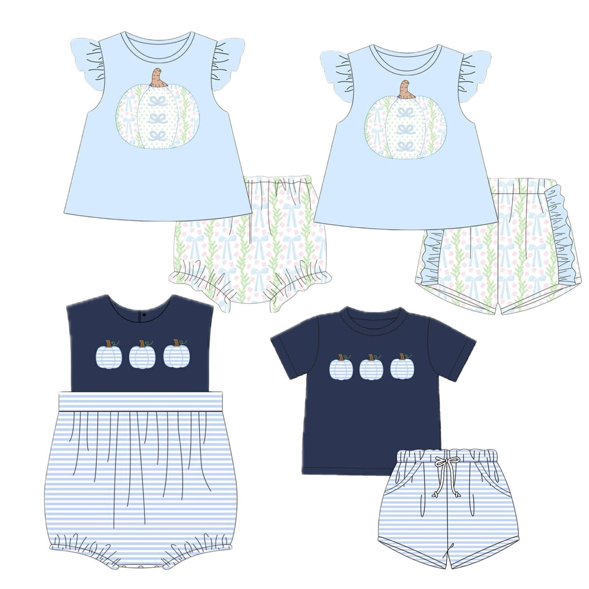 Blue pumpkin collection