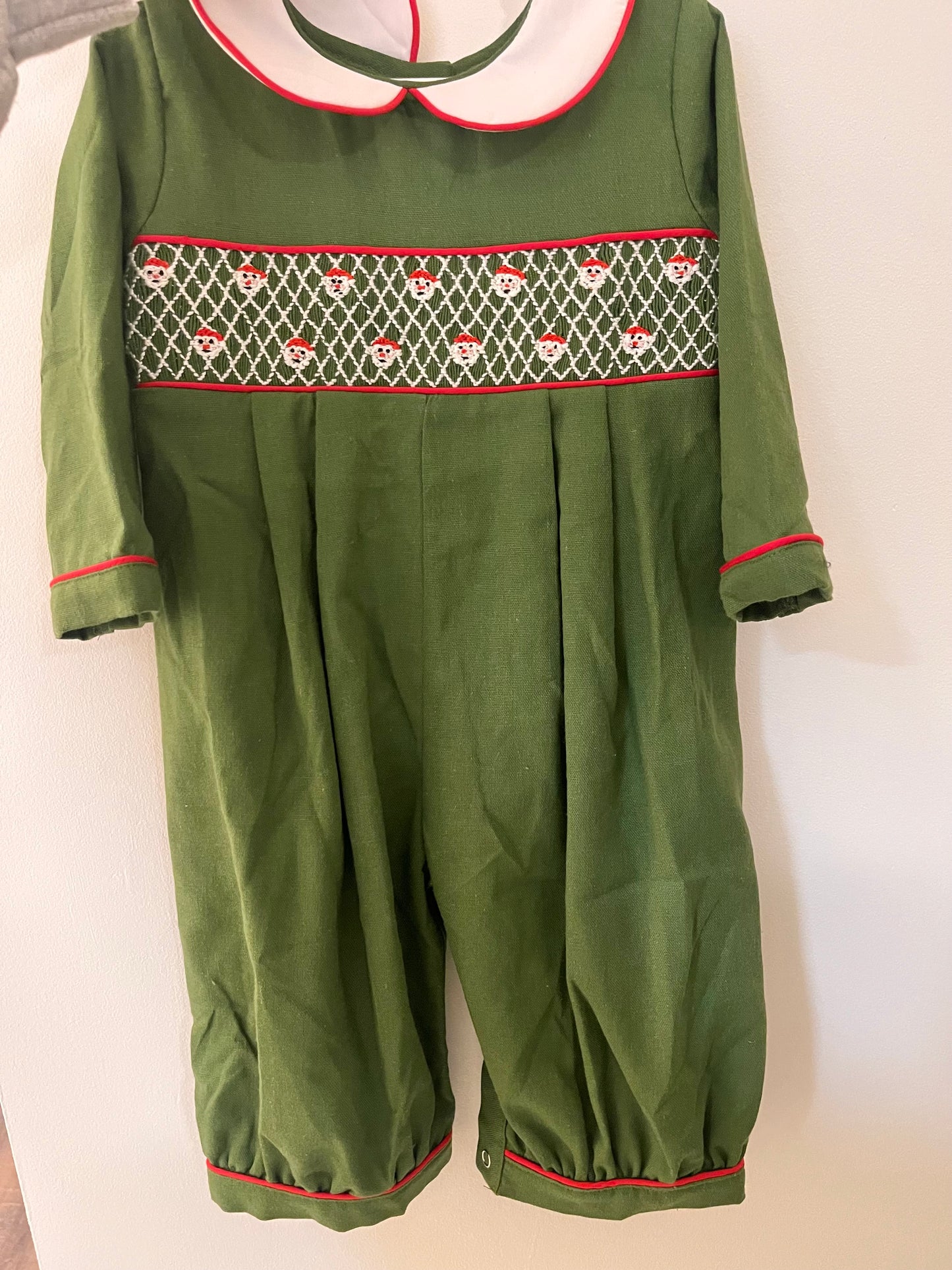 Smocked Santa Romper