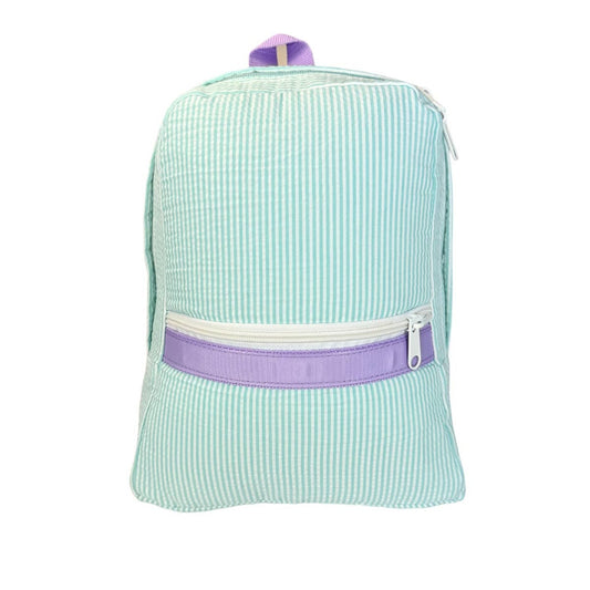 Mermaid Seersucker Small Backpack | Mint