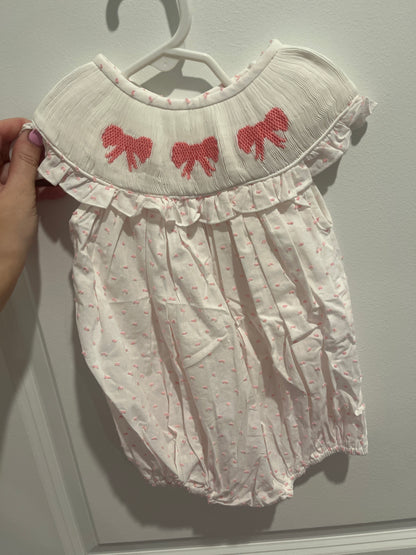 PO6- Swiss Dot Smocked Bows ETA MARCH
