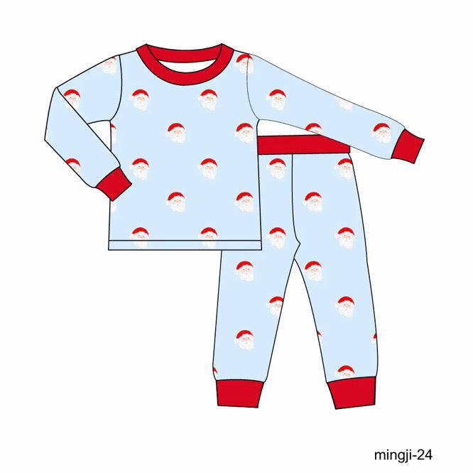 Christmas Pajamas- Blue Santa
