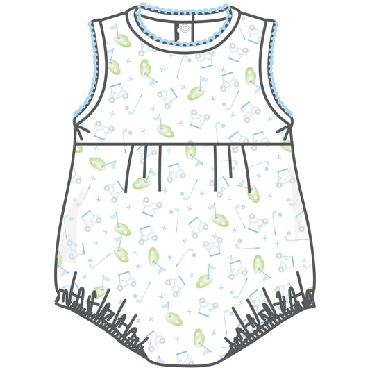 Tiny Tee Time Print Bubble - Light Blue