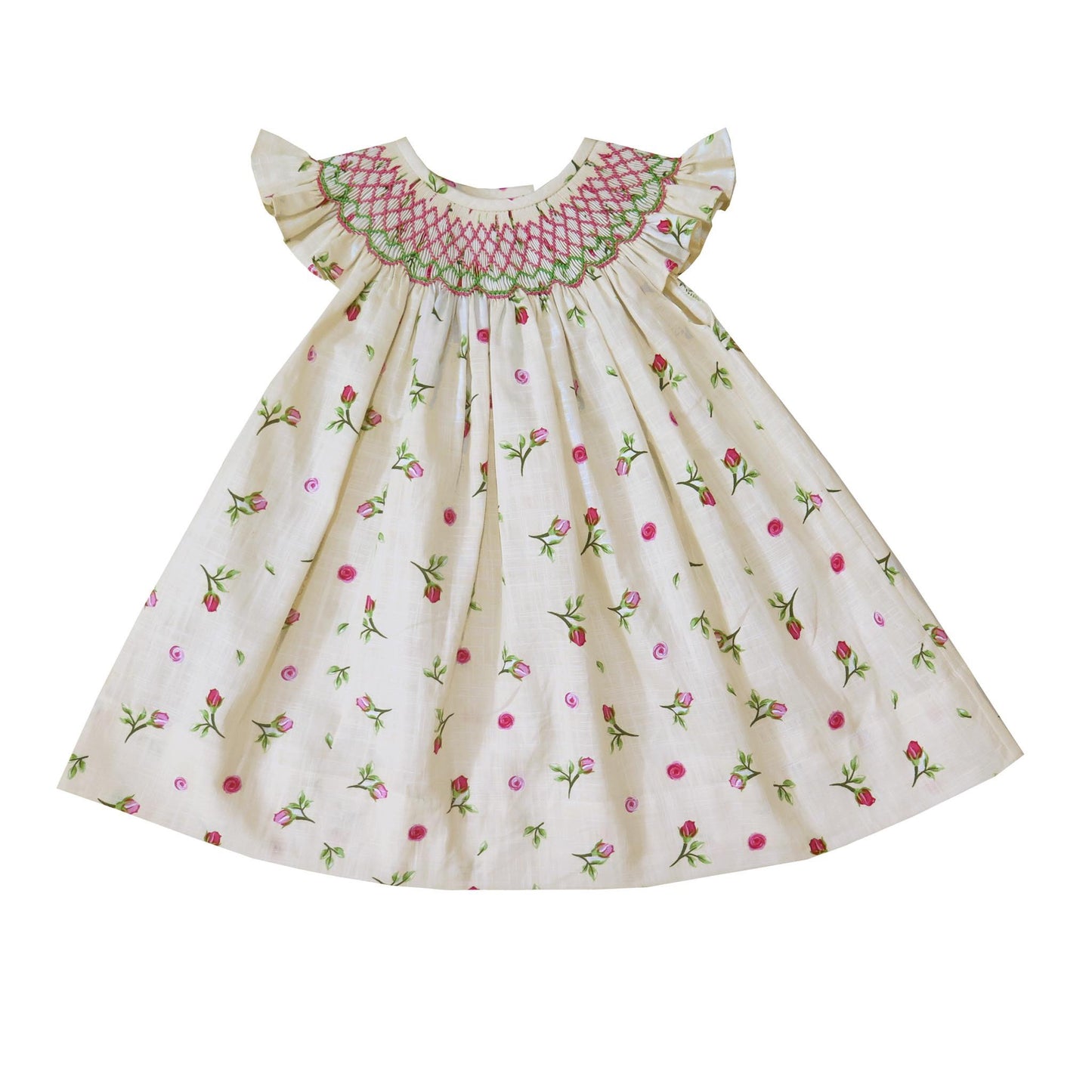 Smocked Floral Dress