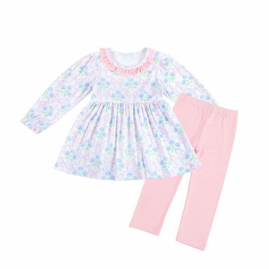 Light pink bow & floral set