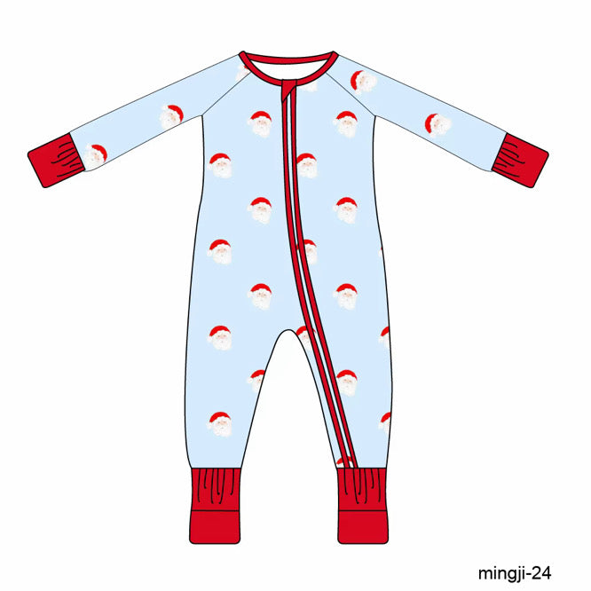 Christmas Pajamas- Blue Santa
