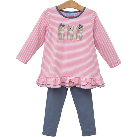 Dog ruffle pants set