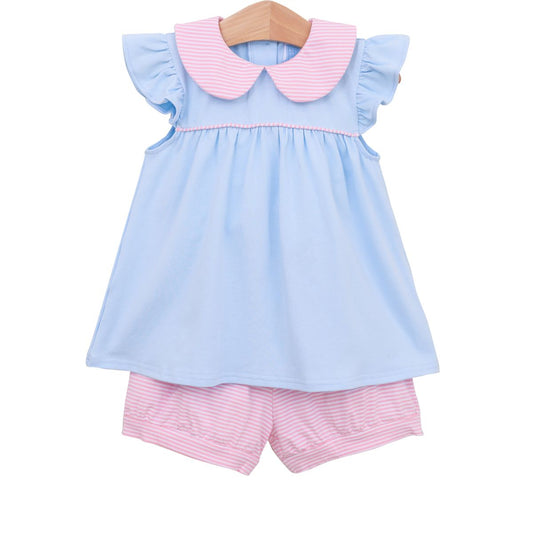 Pink & Blue Bloomer Set