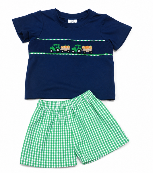 Pumpkin & Tractor Set