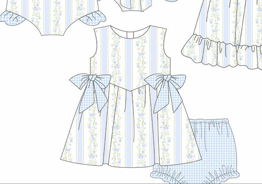 Spring PO5 Blue Botanical - Bloomer Set