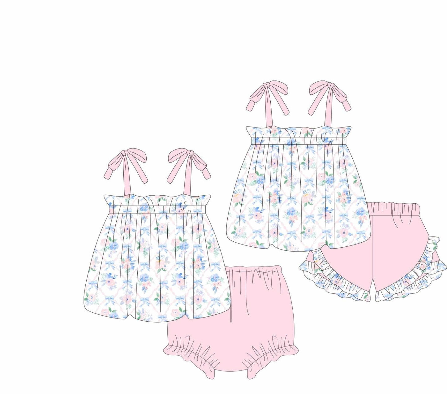 Spring PO5-Pink & Blue Floral