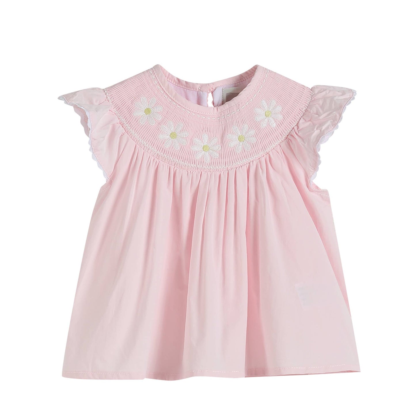 Light Pink Daisy Smocked Bloomer Set