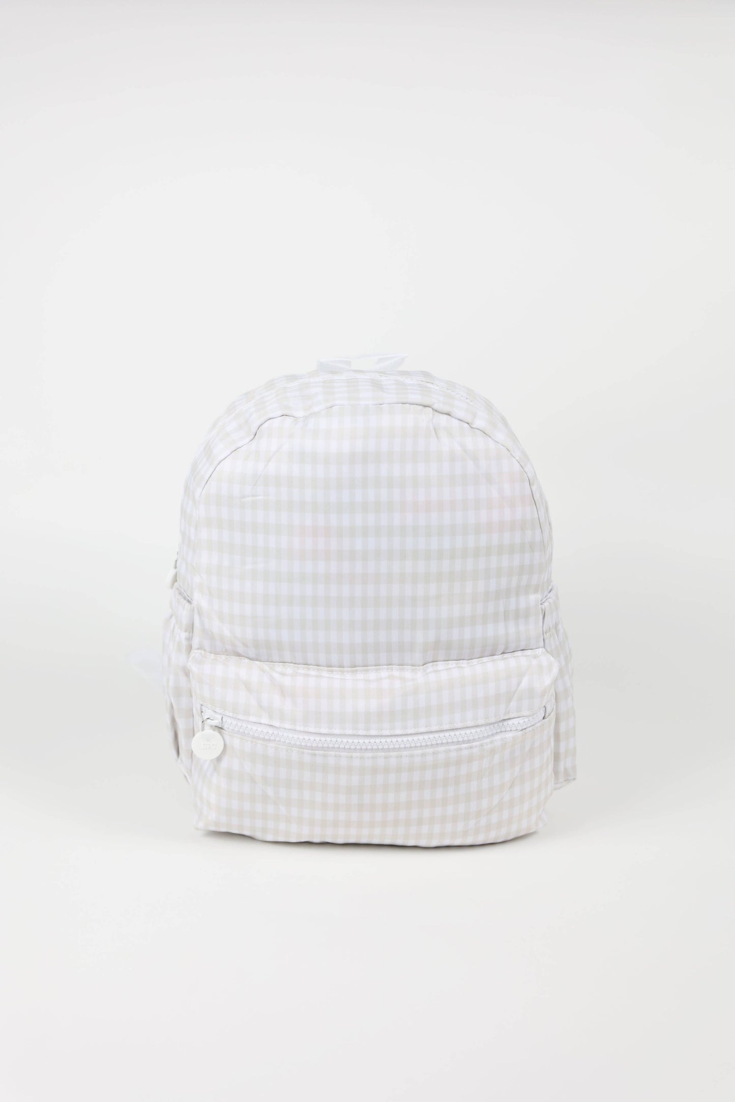 Khaki Gingham Nylon Backpack (Toddler Size)-